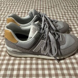New Balance Gray and Tan 574 Women’s 7.5